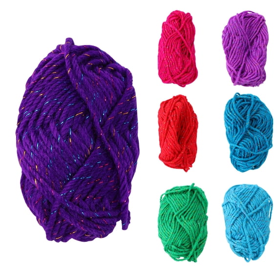 BESTOYARD Knitting Accessories Handmade Yarn Assorted Colors Soft for Decoration 12Pcs
