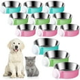 thumbnail image 1 of 12 Pcs Crate Bowls Bulk Puppy Dog Bowls for Kennel Removable Stainless Steel Crate Water Bowl Kennel Hanging Food Feeders Coop Cup for Cat Puppy Rabbit Birds Ferret Guinea Pigs, 1 of 7