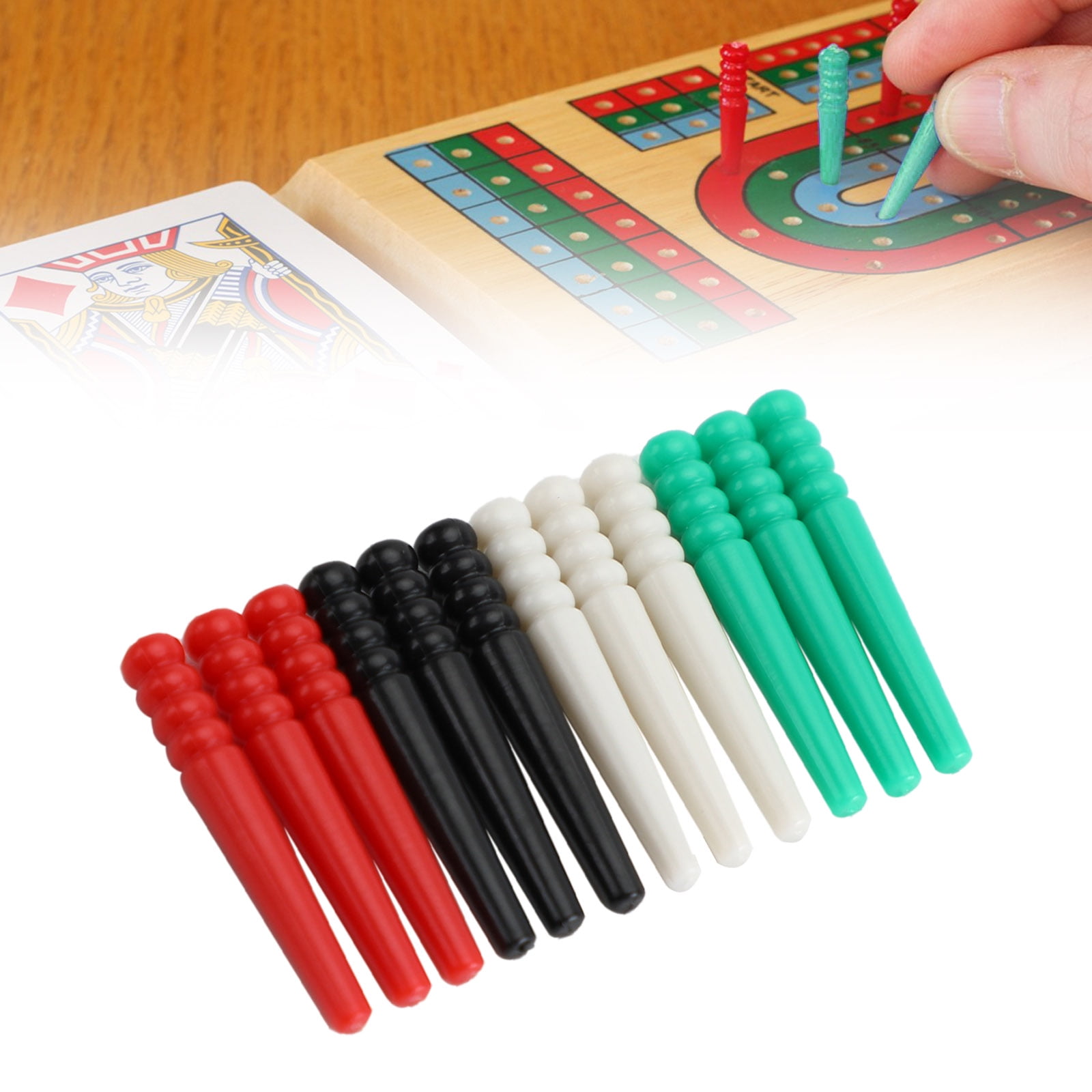 12 Pcs Cribbage Pegs Fit for 1/8 3/16 1/4 Holes Cribbage Pegs Traditional Board Game