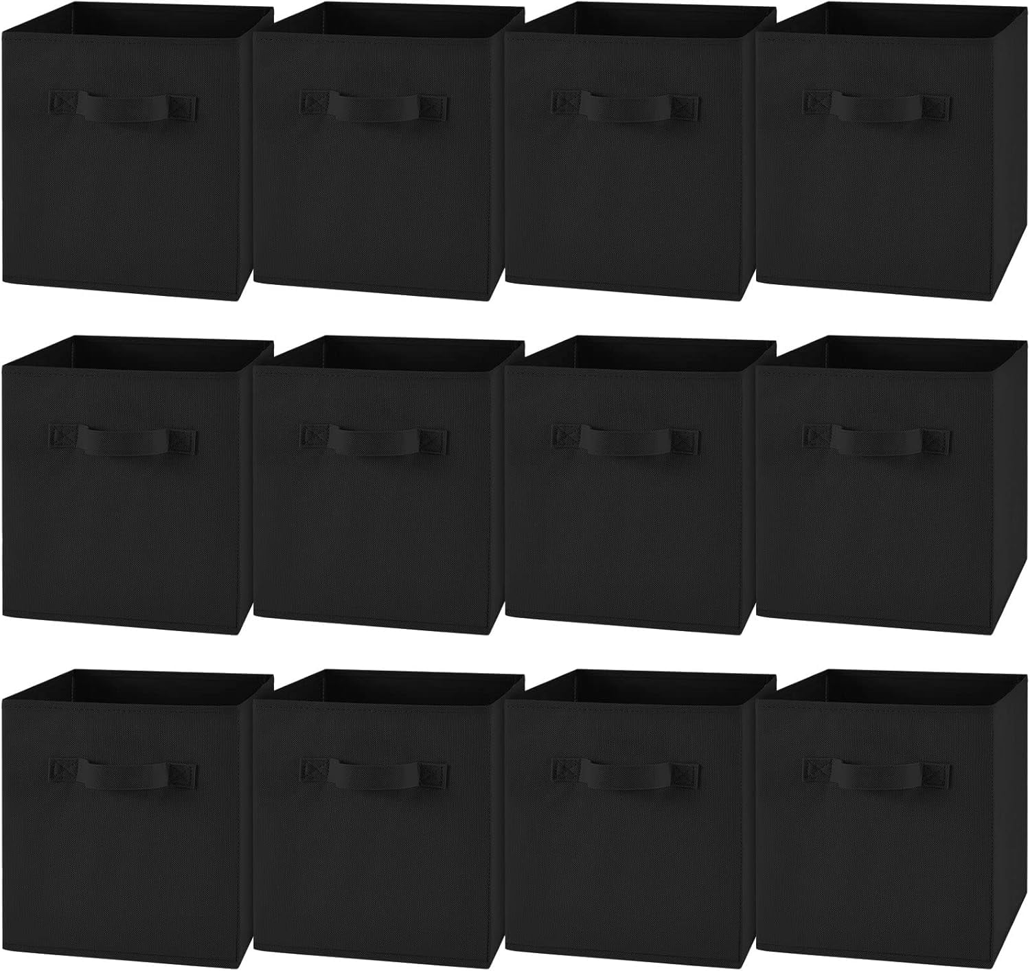 12 Pcs Cube Storage Bin 11'' Fabric Storage Cubes Colorful Bins for ...