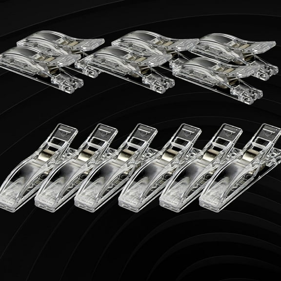 12 Pcs Curtain Clips For Paper Blinds, Clear Plastic Clips For Temporary Blinds Curtain Clips For Blinds Shades Clips That Hold Curtains (White)