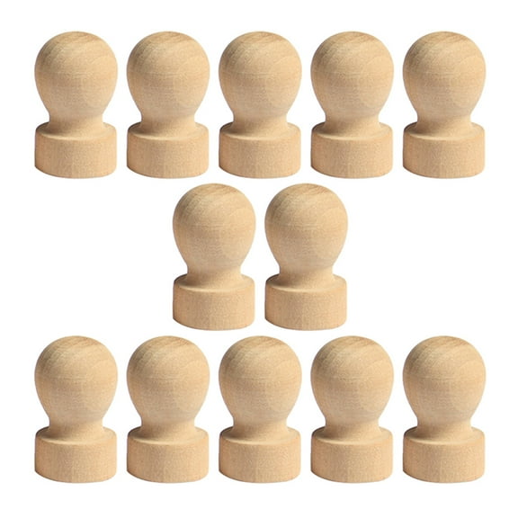 12 Pcs Custom Solid Wood Stamp Handle Unique Gift Stamp Handles 4.00X2.50X2.50CM