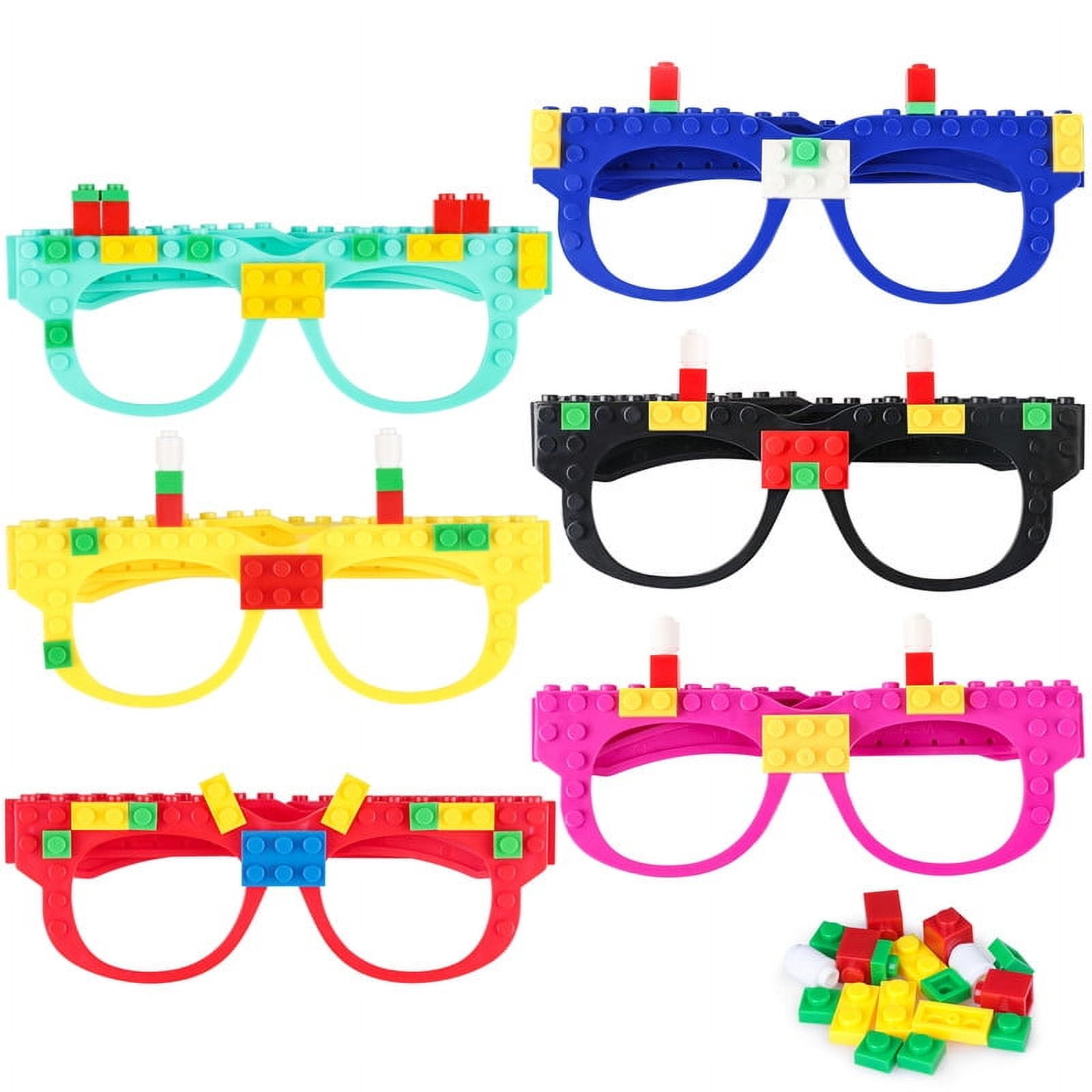 12 Pcs DIY Building Bricks Glasses Building Blocks Games for Kids ...