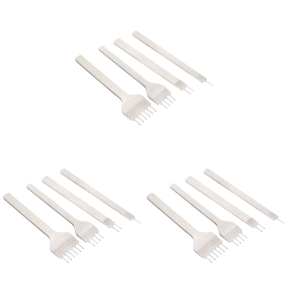 HAKIDZEL Hole Punch Decorating White Steel 12Pcs