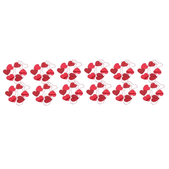 12 Pcs Decorations Heart Love Hanging String Wedding Home Office