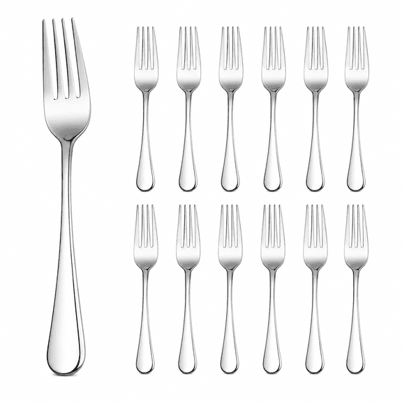 12 Pcs Dinner Forks, 6.7" Premium Food Grade Stainless Steel Silverware Forks, Table Forks, Flatware Forks, Mirror Finish & Dishwasher Safe, Use for Home, Kitchen or Restaurant