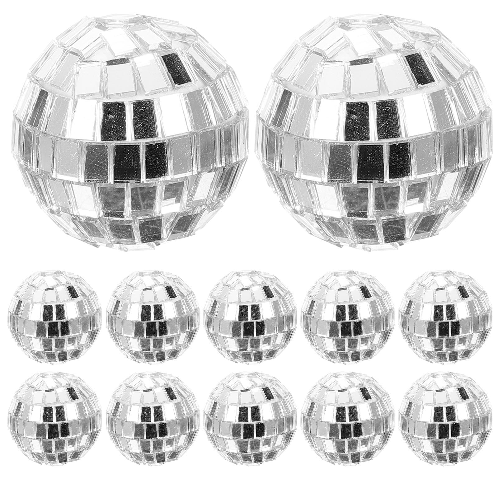 12 Pcs Disco Balls Reflective Mirror Light Ornament Decorate Mini