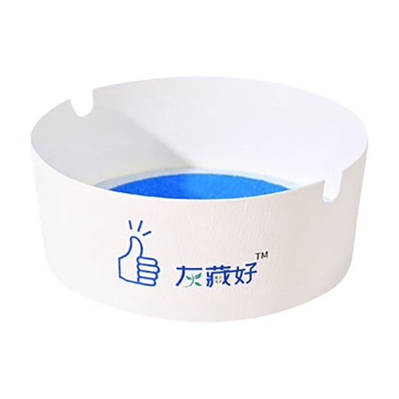 12 Pcs Disposable Ashtray,Paper Ashtrays,Paper Outdoor Ashtrays for Patio with with Water-Foaming Sand Base,Disposable Paper Ashtray,Odor Control,Mess-Free,for Home,Car,Camping,(Blue,3.54x1.38 in)