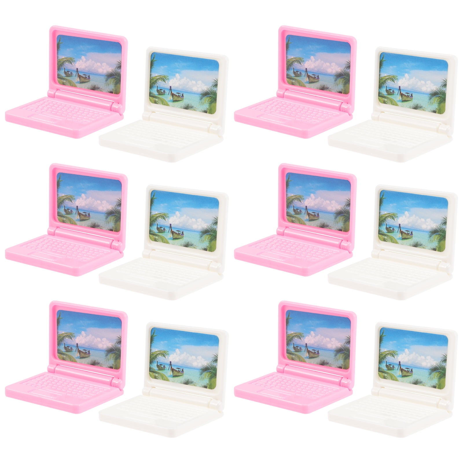 12 Pcs Dollhouse Computer Mini Computers The Notebook Laptop Toy Micro