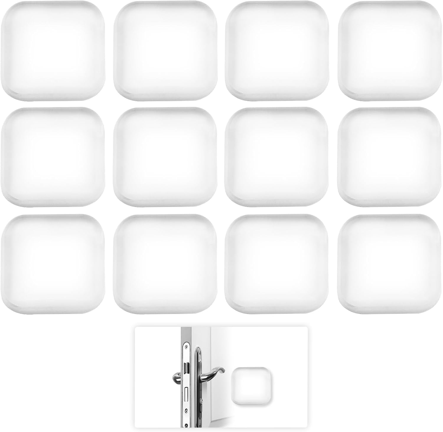 Shield Simple Transparent 12 Pcs Door Stopper Wall Protector, Shield Bumper Guard from Knobs,Soft ...
