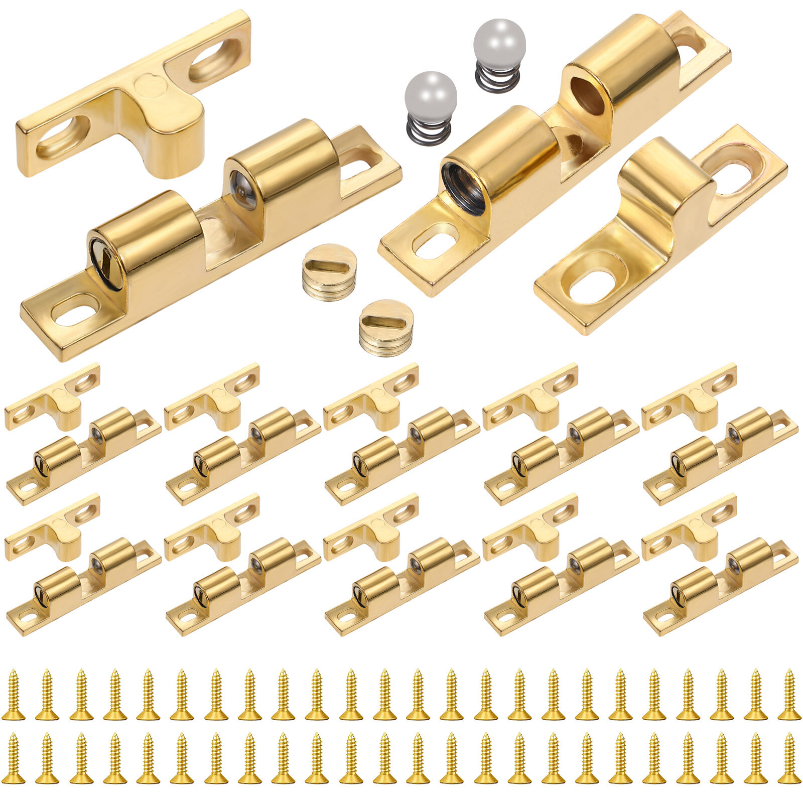 Qnmwood 12pcs Adjustable Ball Catch Door Latch with Screws