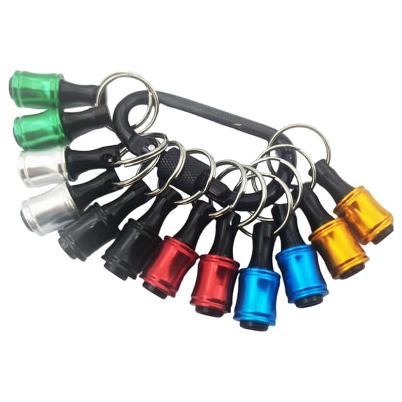 12 Pcs Drill Bit Holder,1/4 Inch Hex Shank Drill Bit Keychain,Portable Quick Change Drill Bit Extension Bar,Screwdriver Bits Holder with Keychain,Drill Screw Adapter Change Portable,12 PCS
