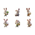 thumbnail image 1 of 12 Pcs Easter Bunny Hanging Ornaments, Cute 2D Wooden Easter Tree Ornaments Decor Cartoon Rabbit with Egg Designs Mini DIY Hanging Pendants for Home Holiday Party Decorations Supplies, 1 of 6