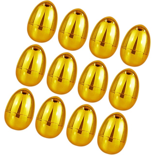 12 Pcs Easter Egg Gashapon Shell Basket Plastic Easter Empty Eggs