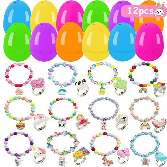 12 Pcs Easter Eggs, Party Favors for Kids, Easter Party Favors for Kids, Easter Egg Toys, Easter Theme Party, Easter Egg Stuff, Easter Basket Stuffers Fillers