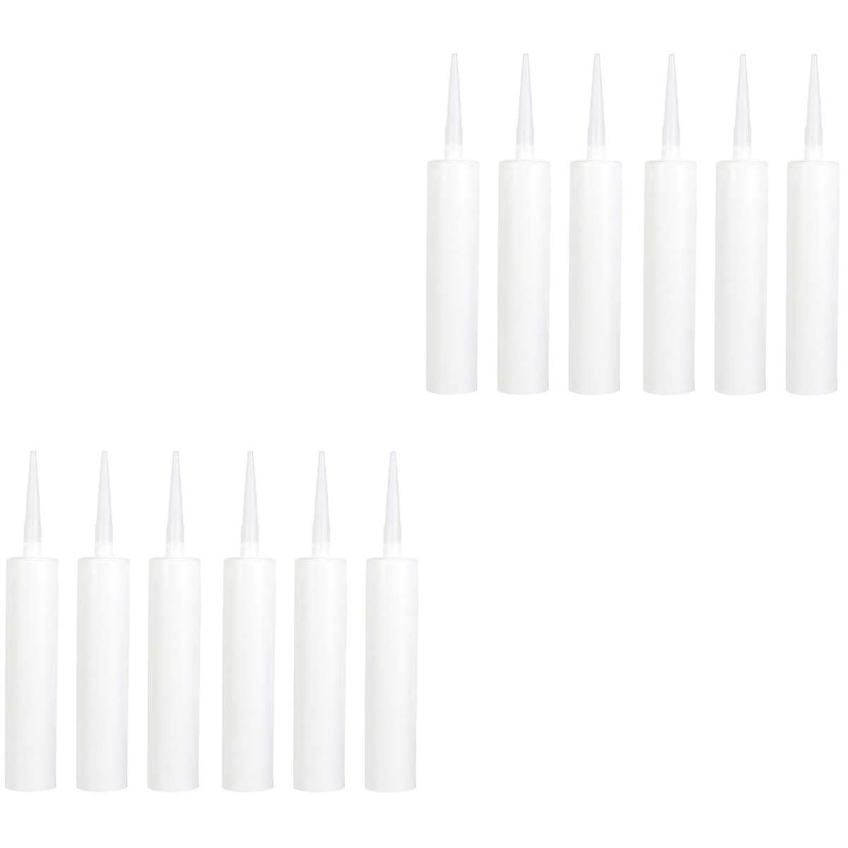 12 Pcs Empty Plastic Bottle Tile Caulk Guns Tubes Applicator Grouting