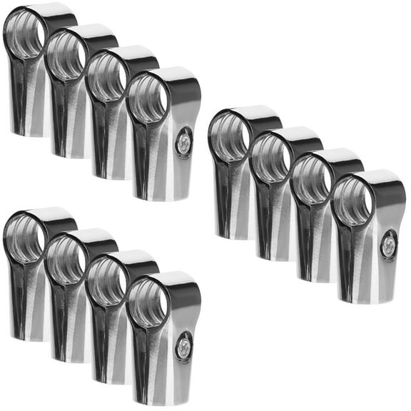 MERRYHAPY 12 pcs Easy Connect Round Alloy Closet Rod Connectors for Wardrobe Assembly and Storage Solutions