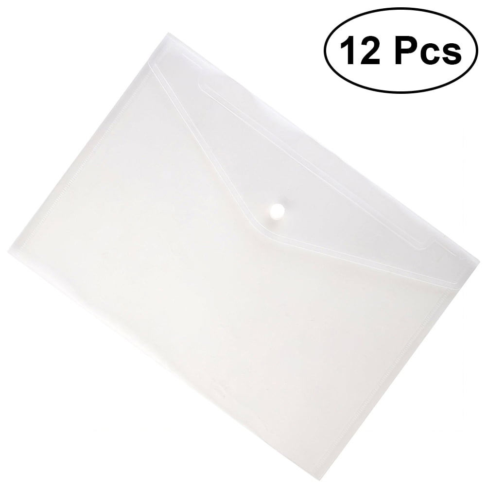 12 Pcs Envelope File Document Folder Clear Document Envelope Organizer