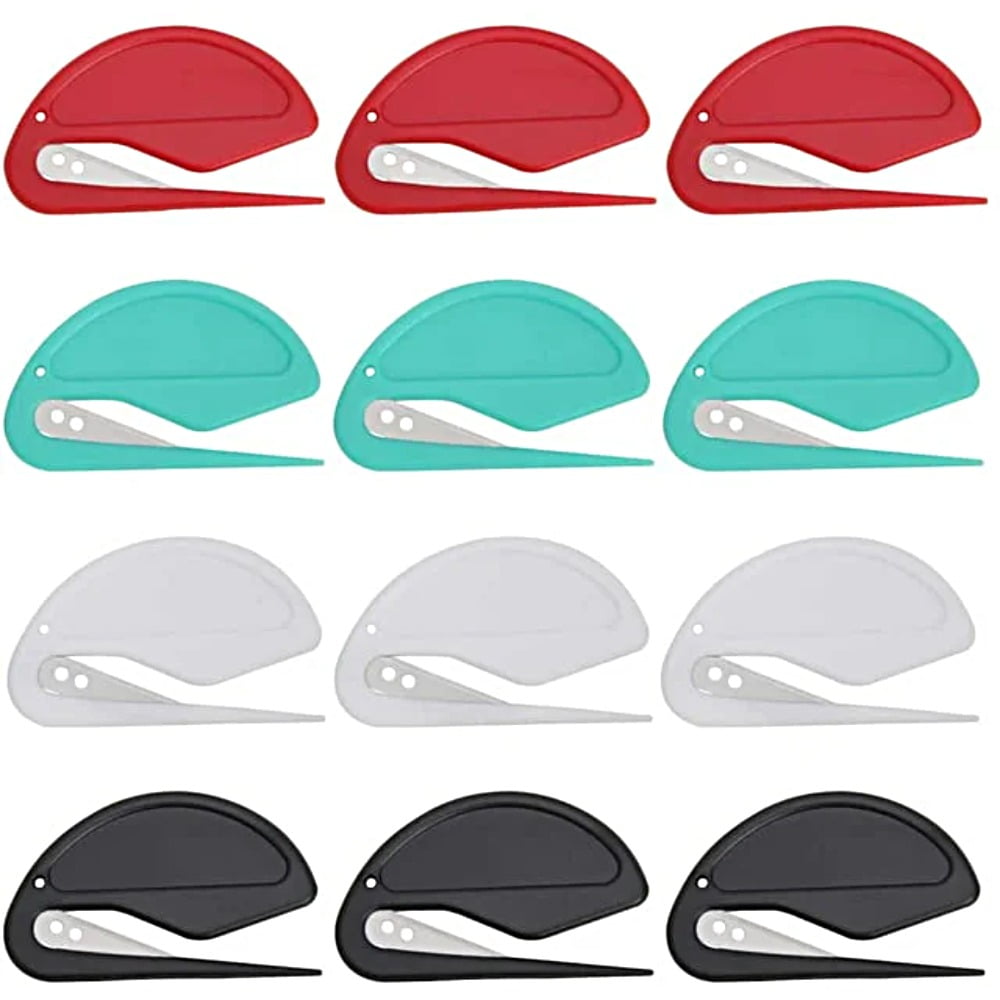 Wowstyle 12 Pcs Envelope Slitter Letter Opener Mail Opener, Manual Letter Openers