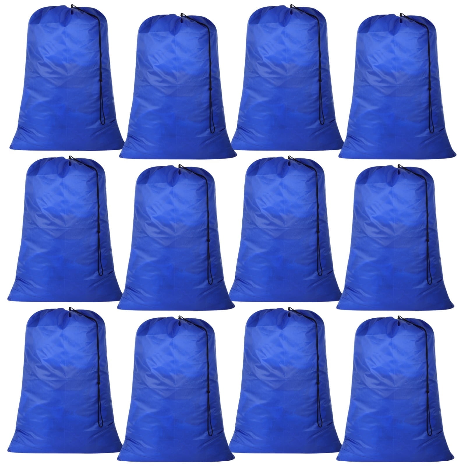 12 Pcs Extra Large Laundry Bags, Drawstring Storage Bags, Oxford Cloth Dirty Clothes Organizers, Large Capacity Hamper Liners for Laundry Room, 27.6×39.4"