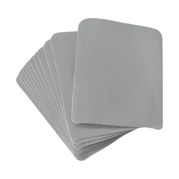 12 Pcs Fabric Patch Iron-On Patch Grey 4.9"X3.7" For Clothes