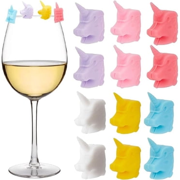 30 Pcs Silicone Drink Markers & Wine Glass Charms | 6 Colors, Reusable For Parties