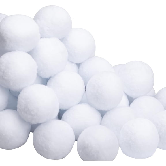 12 Pcs Fake Snowballs for Kids- 2. Inch Indoor Snowball Fight Balls- Artificial Snowballs for Indoor and Outdoor Snow Fight Christmas Tree Decorations