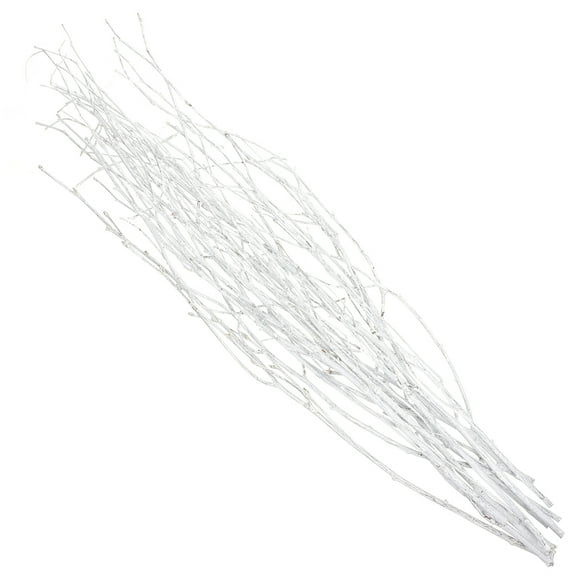 12 Pieces White Synthetic Twig Branches for Home Decoration, Dried Birch Style Floral Arrangement Stems, 7.87 Inches
