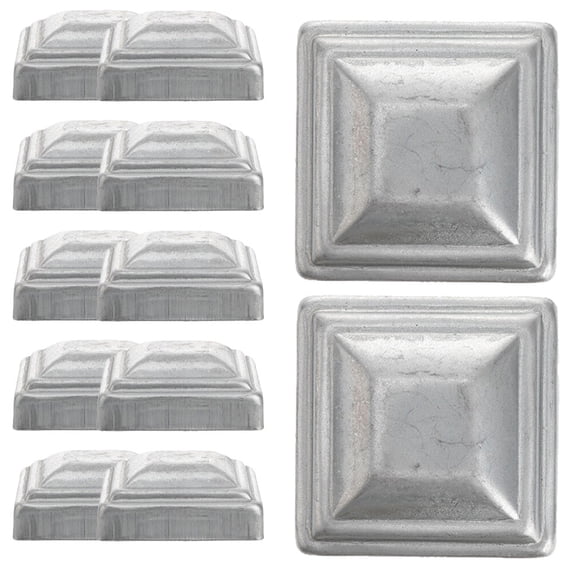 12 Pcs Fence Post Caps Replacement Accessory Railing Iron Sheet