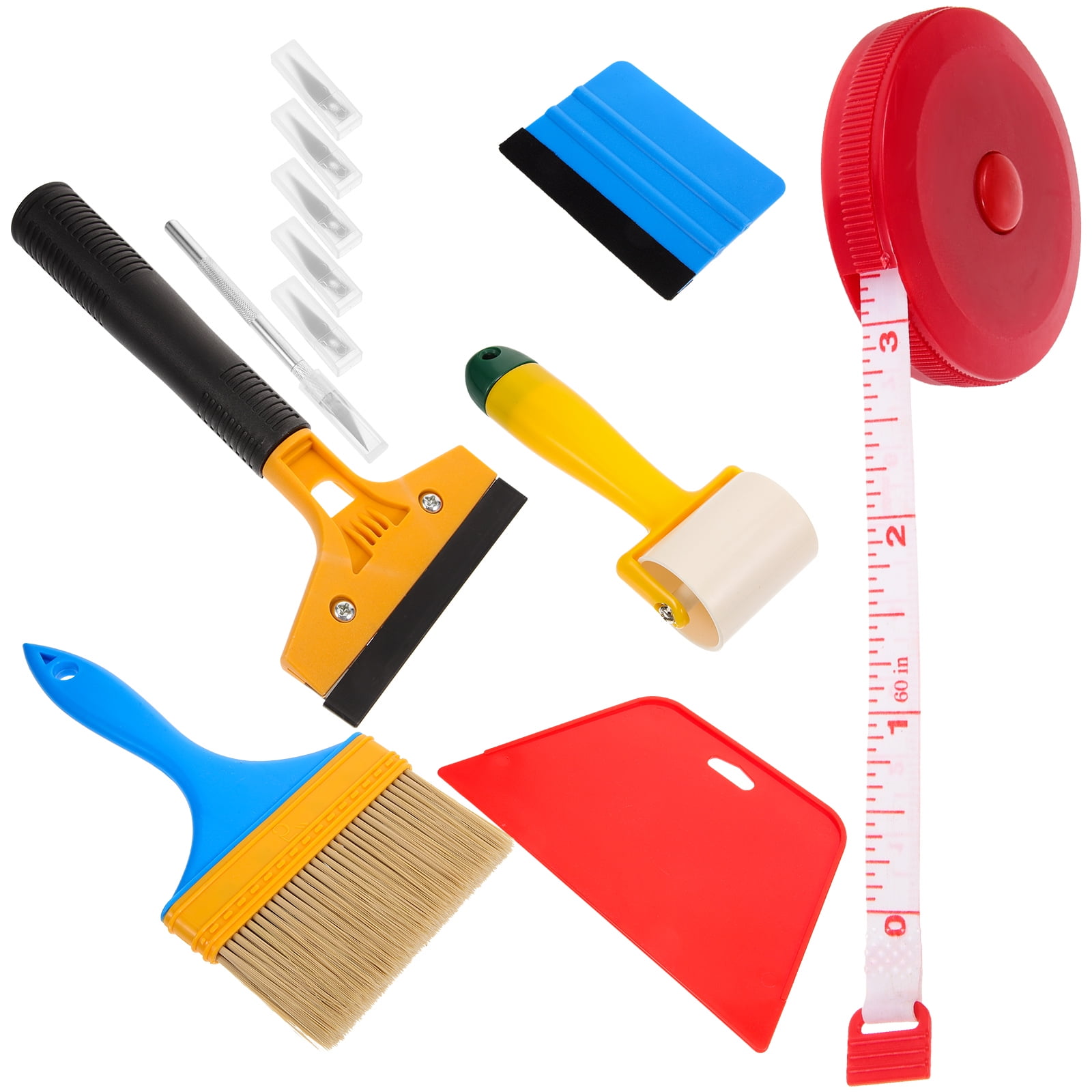 12 Pcs Film Application Tool Kit Wallpaper Smoother Tools for Carpentry