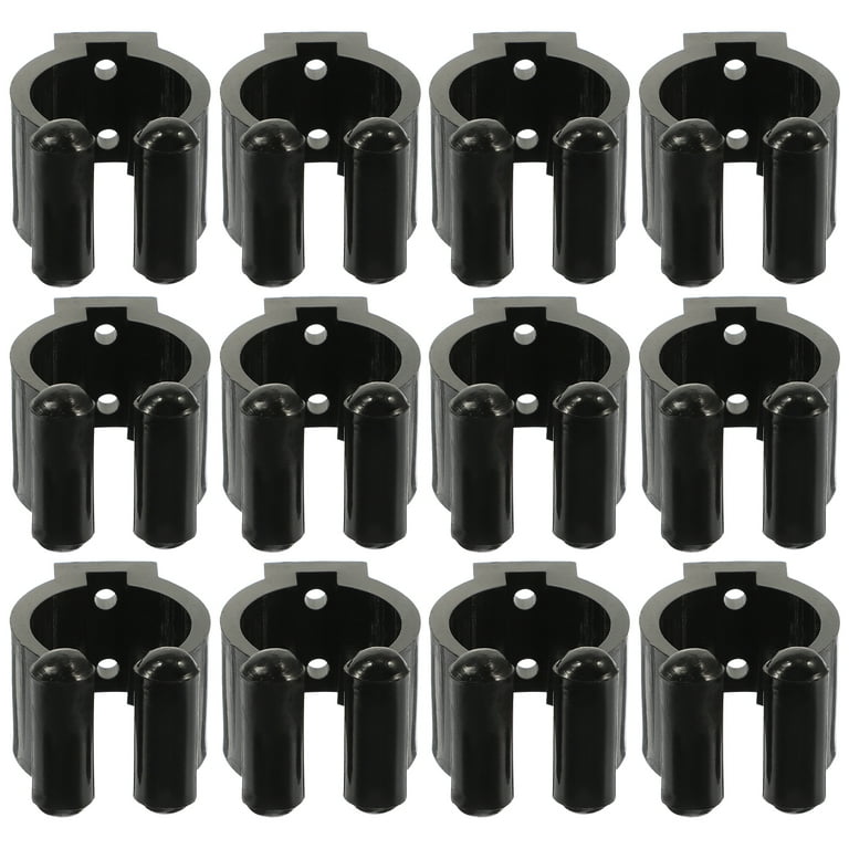 12 Pcs Fishing Rod Clip Pole Clamp Plastic Storage Shelves Metal