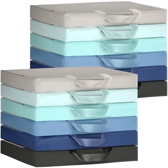 12 Pcs Floor Cushions Classroom, 15 Inch Flexible Floor Seating with Handle for Kids Waterproof Soft Foam Square Cushions Seating for Classroom Home School Kindergarten$$Office