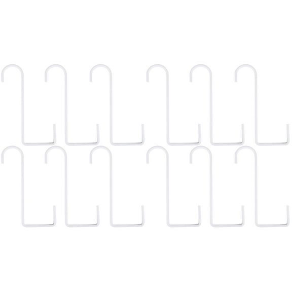 TABLZONE Tablzone Flower Basket Peg Wall Mounted Hanging Hooks White Steel for Home Use 12Pcs