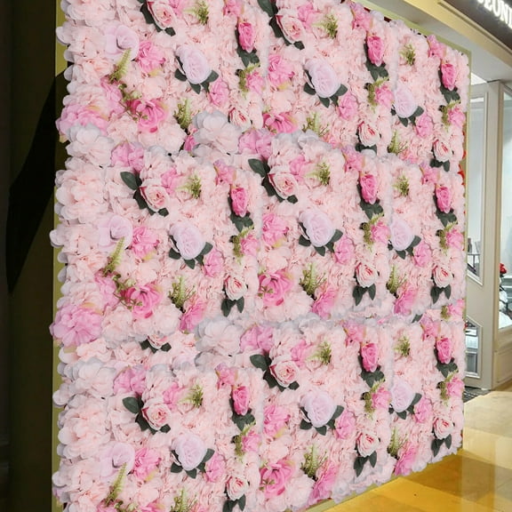 12 Pcs Flower Wall Panel24" X 16" Artificial Flower Wall Backdrop Wedding Decor