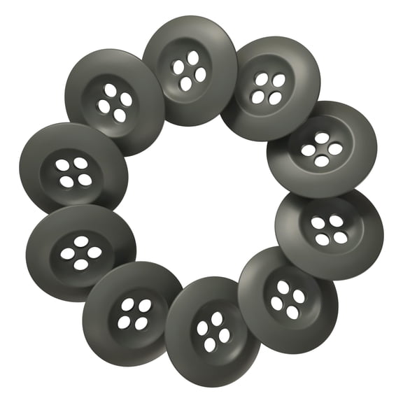 12 Pcs Foliage Green Sewing Buttons 0.75 inch Army Military Buttons 30L 4 Hole Polished Matte Finish 19mm Plastic Ideal for Pants Jacket Uniforms Bags Accessories Crafts