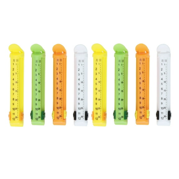 WRITWAA 12Pcs Food Bag Clip Assorted Colors Plastic Sealer Clips with Time Scale for Snack Freshness