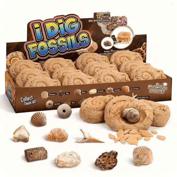 Piano Potato Fossil Dig Kit for Kids 6  - 12-Piece Ancient Specimens Dig Up - Educational STEM Science Toys - Fossils Digging STEM Toys - Digging Toys - Dig Game for Ages 6-12