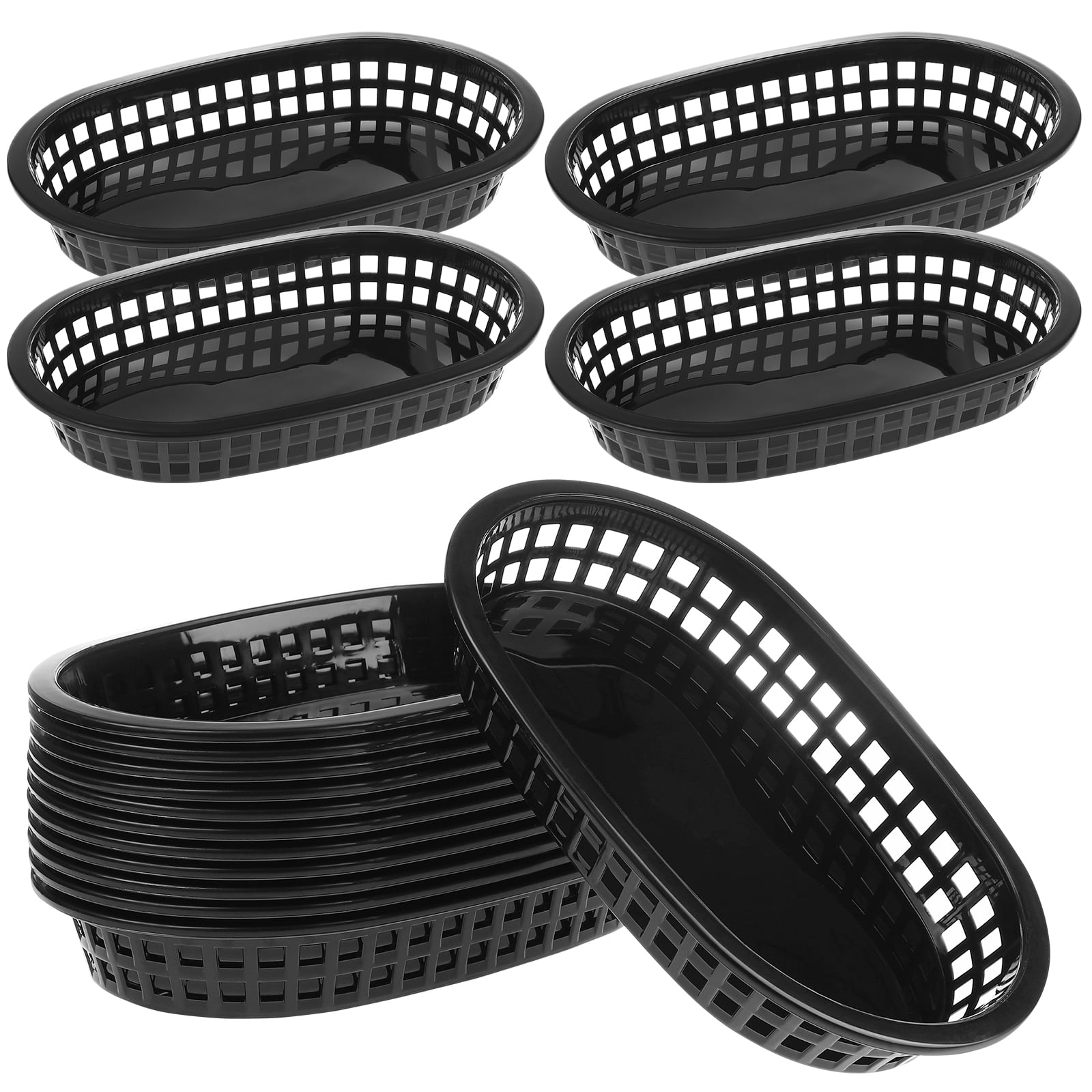 12 Pcs French Fries Hamburger Basket Food Tray Fast Baskets Hamper