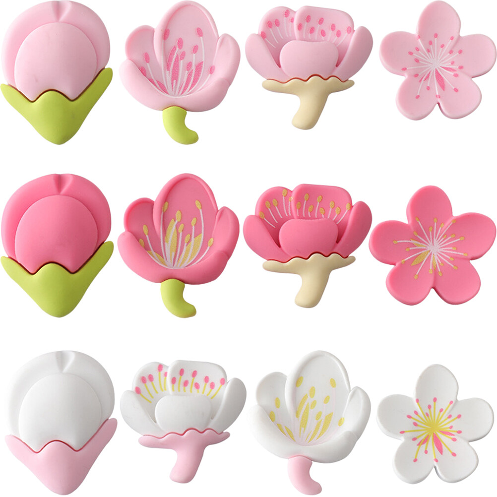 12 Pcs Fridge Locker Whiteboard Flower Decorations