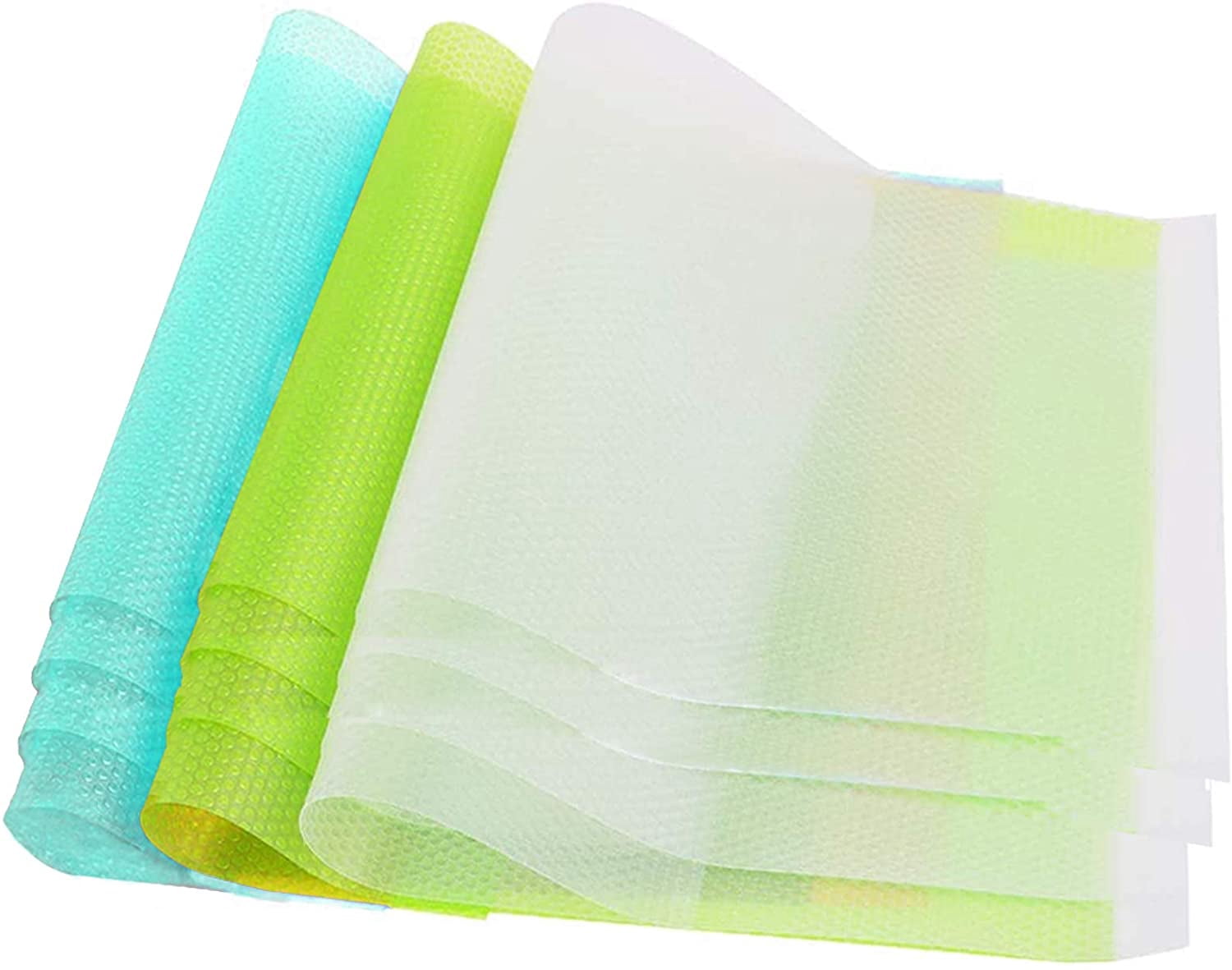 12 Pcs Fridge Mats Antibacterial Non-Slip Evaporate Moisture and Odor Fridge Pad Washable and DIY Cuttable Fridge Mats