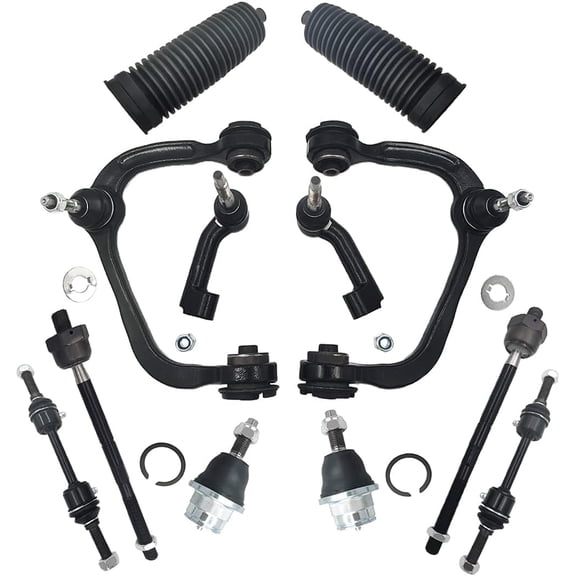 12 Pcs Front Control Arms with Ball Joints Sway Bar Link Tie Rods Compatible With 2009-2014 Ford F-150 4x4