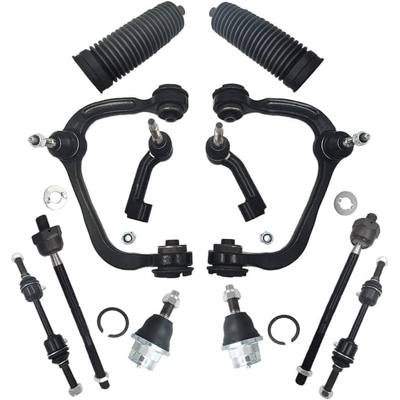 12 Pcs Front Control Arms with Ball Joints Sway Bar Link Tie Rods Compatible With 2009-2014 Ford F-150 4x4