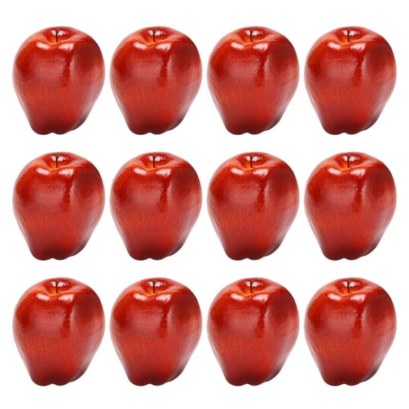 12 Pcs Fruit Apples Artificial Apples Lifelike Simulation Red Apples Home Decor for Still Life Kitchen Photography Props-