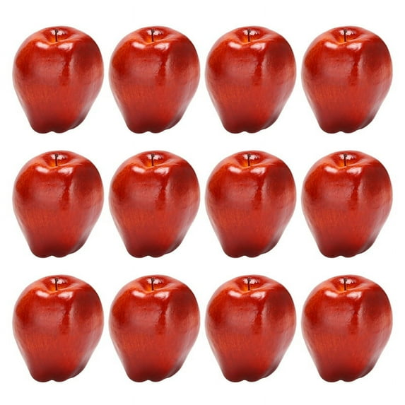 12 Pcs Fruit Apples Artificial Apples Lifelike Simulation Red Apples Home House Decor for Still Life Kitchen Decor