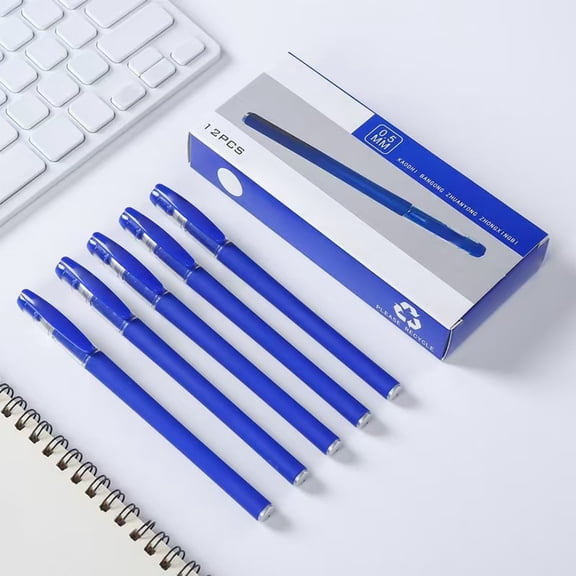 12 Pcs Gel Pens,Tip Matte Finish Writing Pen with Stylus Function for Touch Screens,Retractable Ballpoint Pen,Ideal for Smooth Writing and Digital Devices
