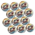 thumbnail image 1 of 12 Pcs Glass Refrigerator Magnet Magnetic Fridge Sticker,Decor for Kitchen,Whiteboard, Cabinet,Stained Glass Mural Of Shark, 1 of 4