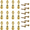 12 Pcs Golden Furniture Spindles for Glass Railing, Cabinets Metal ...