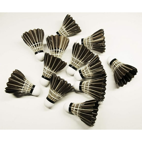12 Pcs Goose Feather Badminton Shuttlecocks for Outdoor/Indoor Sports Activities