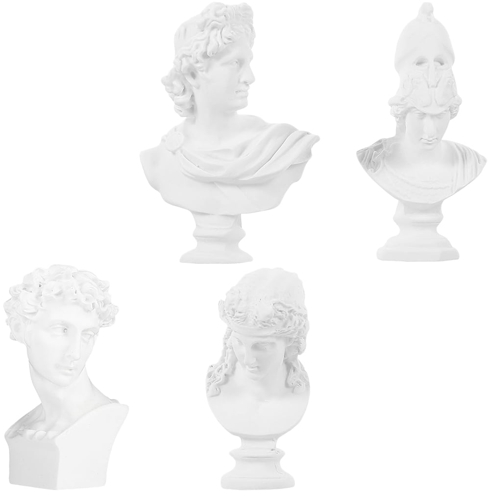 12 Pcs Greek Bust Statues Mini Resin Plaster Bust Sculpture Art Crafts