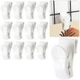 thumbnail image 1 of 12 Pcs Gridwall Accessories Grid Wall Hooks Clips Hanging Display Sign Holder Panel Wall Wire Rack Clips for Retail, Home, and Workspace Organization, Displays, and Storage (White), 1 of 8